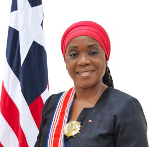 H.E. Rev. Sara Beysolow Nyanti, Minister of Foreign Affairs and Dean of the Cabinet.