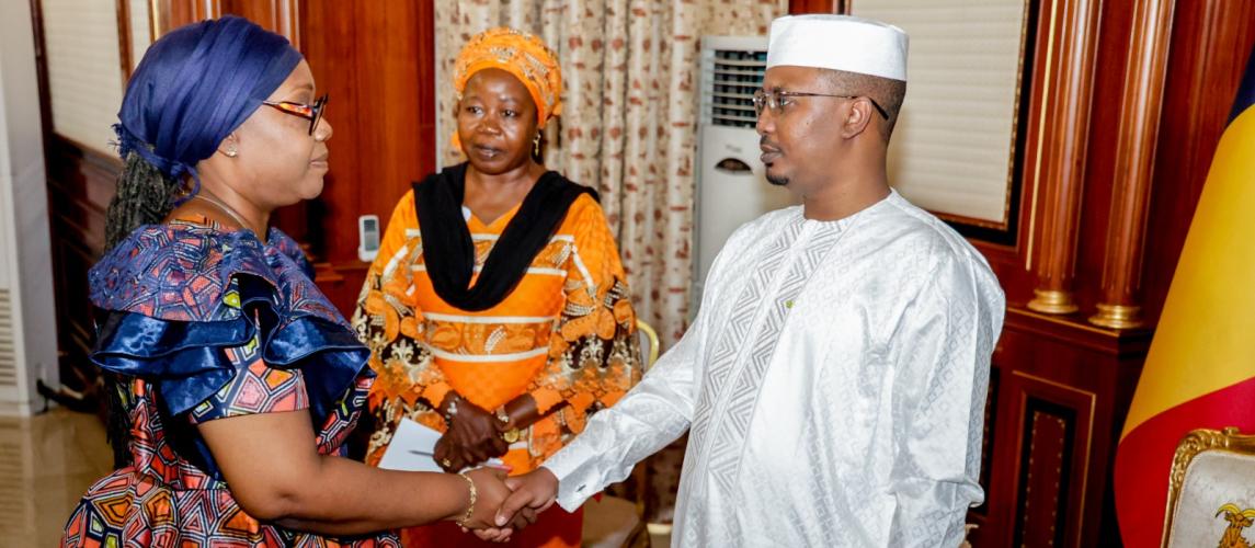 Foreign Minister Nyanti Meets With Chadian President Mahamat Idriss Deby for UNSC Non-Permanent Seat Bid